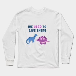 Cartoon dinosaurs about Earth Long Sleeve T-Shirt